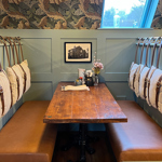 Inside The Schoolrooms restaurant.