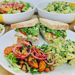 Various dishes available at the Builder's Brew Café