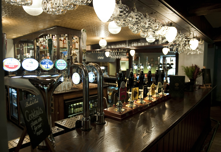 The bar at The British Oak.