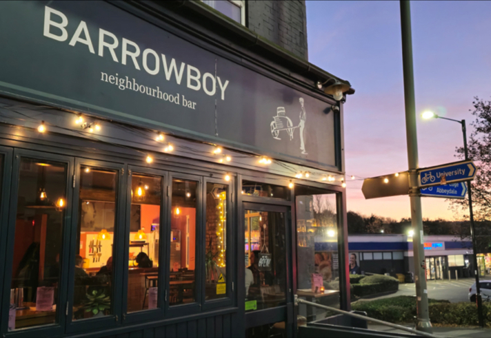 The sign outside the Barrowboy.