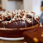 A cake on the counter at Made by Jonty.