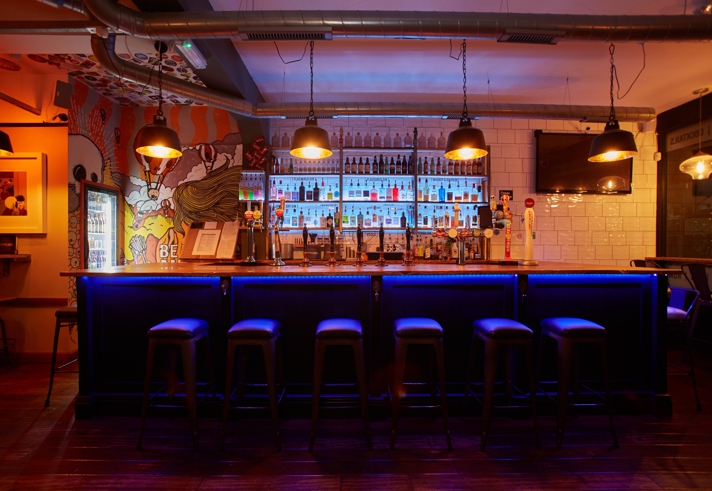 The bar at Portland House.