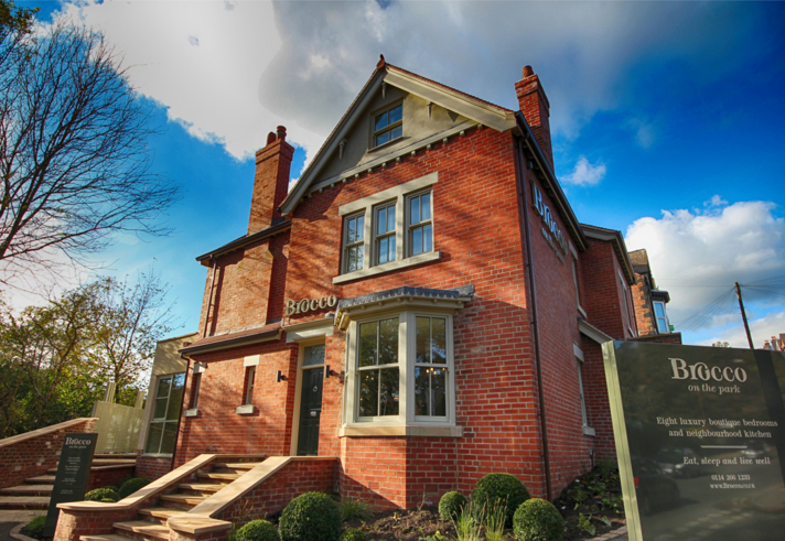 Exterior of an old Edwardian villa with traditional architectural details and period features.
