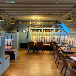 Inside The Schoolrooms restaurant.