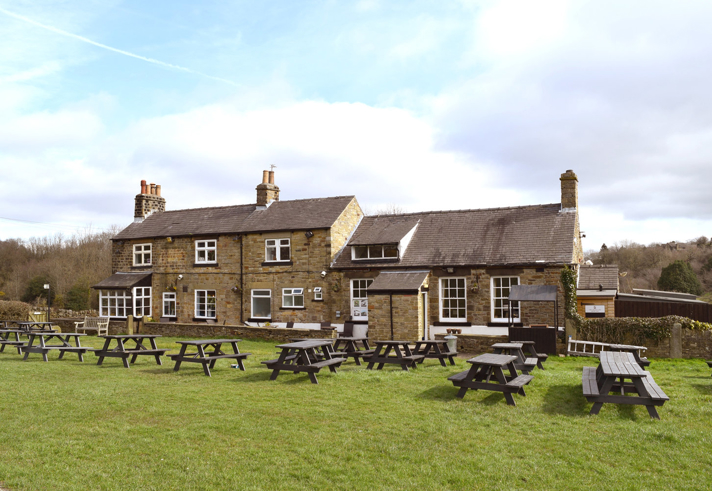 The beer garden at The Cricket Inn.